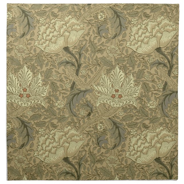 William Morris Windrush Wallpaper Pattern Cloth Napkin (Front)