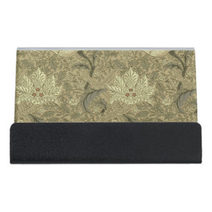 William Morris Windrush Wallpaper Pattern Desk Business Card Holder