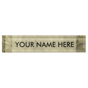William Morris Windrush Wallpaper Pattern Desk Name Plate