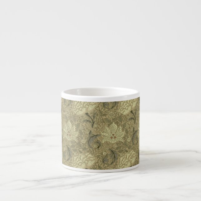 William Morris Windrush Wallpaper Pattern Espresso Cup (Front)