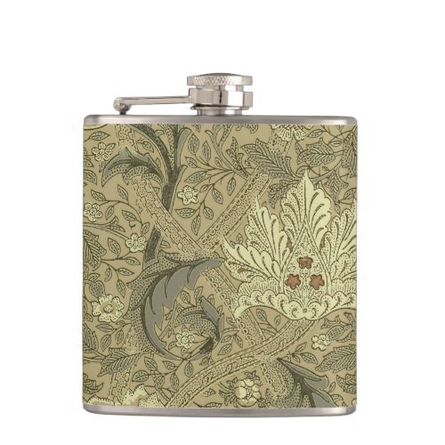 William Morris Windrush Wallpaper Pattern Flask