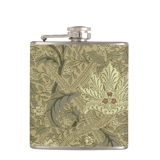 William Morris Windrush Wallpaper Pattern Flask (Front)