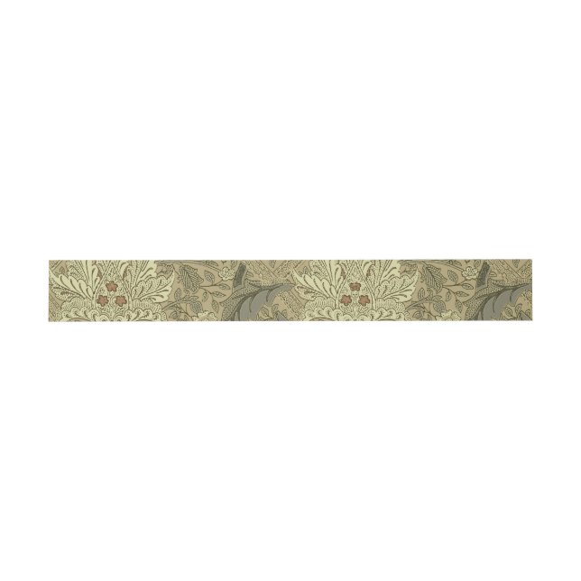 William Morris Windrush Wallpaper Pattern Invitation Belly Band (Flat)