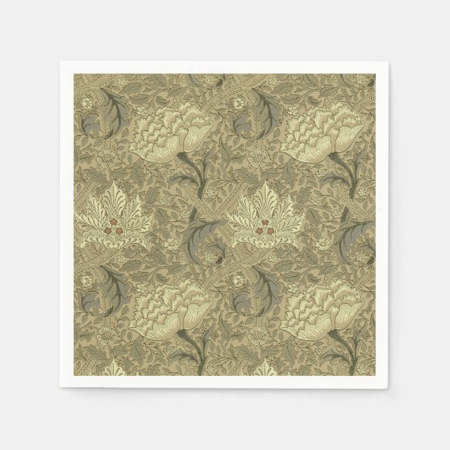 William Morris Windrush Wallpaper Pattern Napkins (Front)