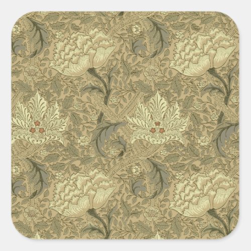 William Morris Windrush Wallpaper Pattern Square Sticker