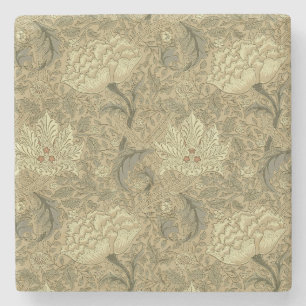 William Morris Windrush Wallpaper Pattern Stone Coaster