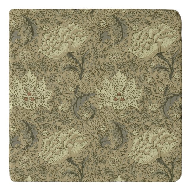 William Morris Windrush Wallpaper Pattern Trivet (Front)