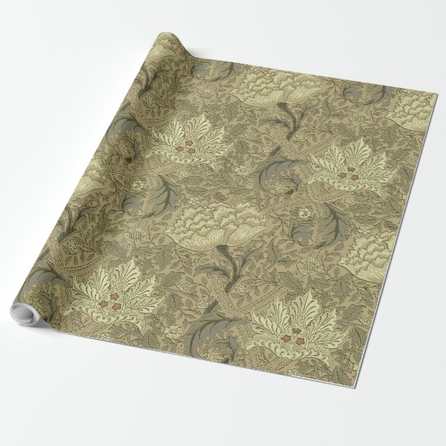 William Morris Windrush Wallpaper Pattern Wrapping Paper (Unrolled)