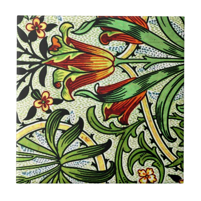 William Morris - Woodland Ceramic Tile (Front)