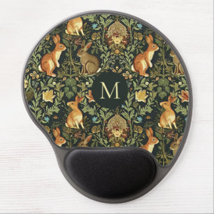 William Morris Woodland Floral Rabbits Christmas Gel Mouse Pad