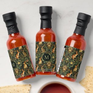 William Morris Woodland Floral Rabbits Christmas Hot Sauces