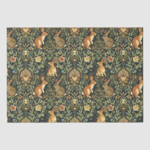 William Morris Woodland Floral Rabbits Christmas Tissue Paper