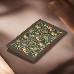 William Morris Woodland Floral Rabbits Christmas Trifold Wallet