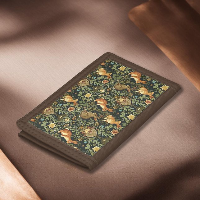 William Morris Woodland Floral Rabbits Christmas Trifold Wallet (Creator Uploaded)
