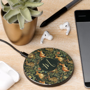 William Morris Woodland Floral Rabbits Christmas Wireless Charger