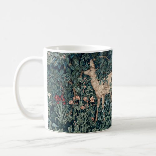 William Morris Woodland Tapestry Deer Stag Coffee Mug