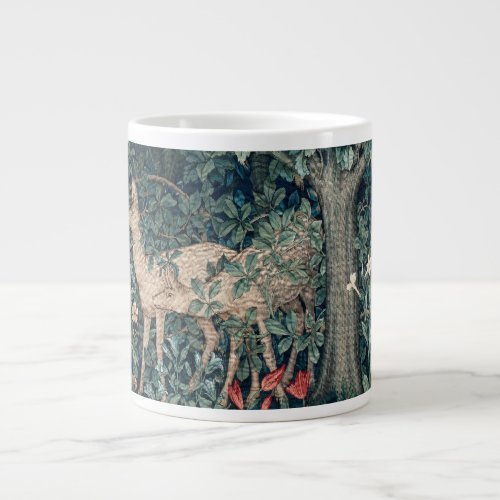 William Morris Woodland Tapestry Deer Stag Giant Coffee Mug