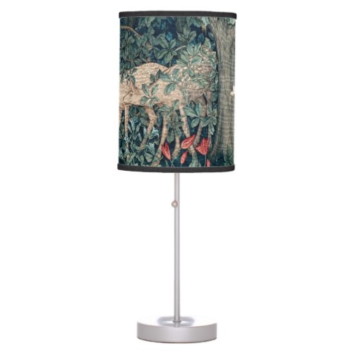 William Morris Woodland Tapestry Deer Stag Table Lamp