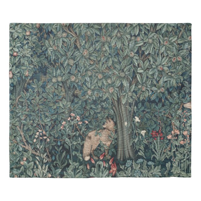William Morris Woodland Tapestry Fox Duvet Cover (Front)