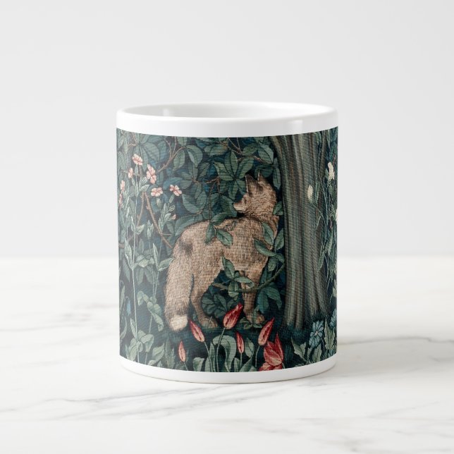 William Morris Woodland Tapestry Fox Giant Coffee Mug (Front)