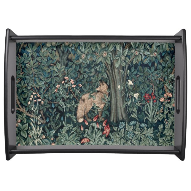 William Morris Woodland Tapestry Fox Serving Tray (Front)