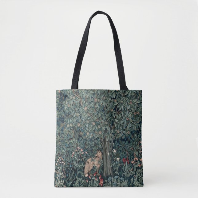 William Morris Woodland Tapestry Fox Tote Bag (Front)
