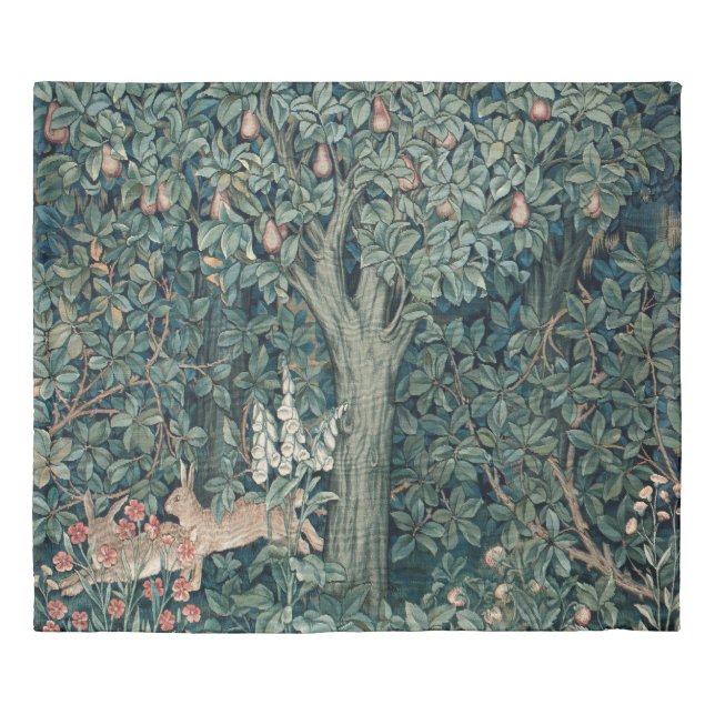 William Morris Woodland Tapestry Rabbits Duvet Cover (Front)