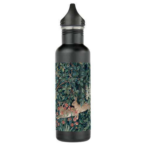 William Morris Woodland Tapestry Rabbits Stainless Steel Water Bottle
