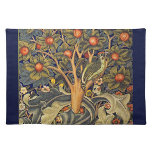 William Morris Woodpecker Pre-Raphaelite Cloth Placemat