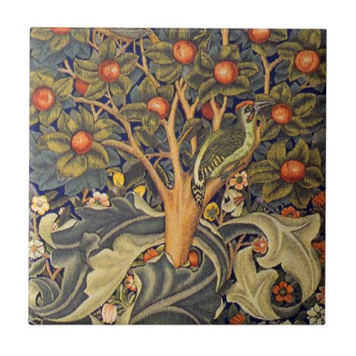 William Morris Woodpecker Pre_Raphaelite Tile