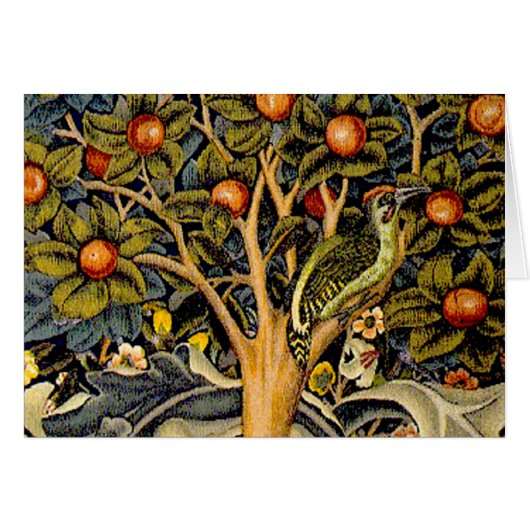 William Morris Woodpecker Tapestry Arts & Crafts (Front Horizontal)