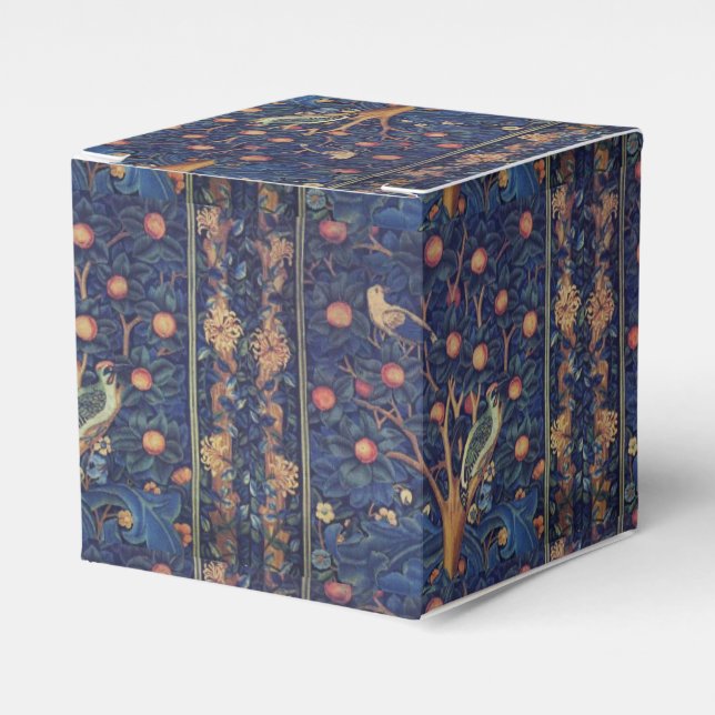William Morris Woodpecker Tapestry Arts & Crafts  Favor Boxes (Front Side)