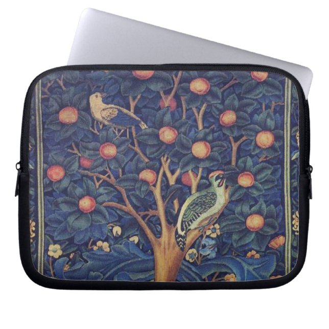 William Morris Woodpecker Tapestry Arts & Crafts  Laptop Sleeve (Front)