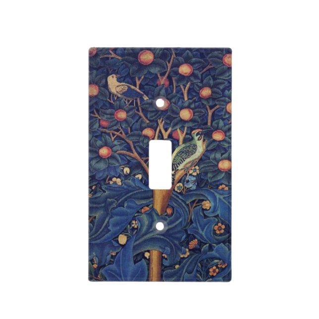William Morris Woodpecker Tapestry Arts & Crafts  Light Switch Cover (Front)