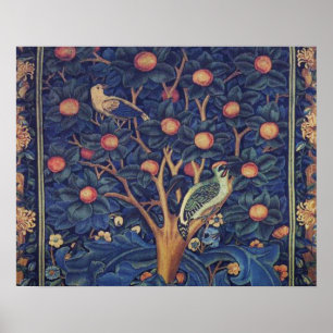 William Morris Woodpecker Tapestry Arts & Crafts  Poster