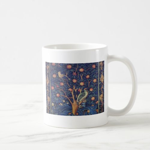 William Morris Woodpecker Tapestry Birds Floral Coffee Mug