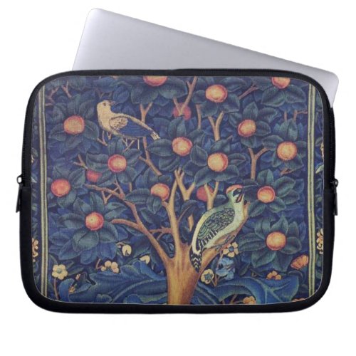 William Morris Woodpecker Tapestry Birds Floral Laptop Sleeve