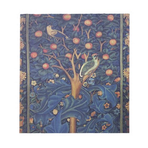 William Morris Woodpecker Tapestry Birds Floral Notepad
