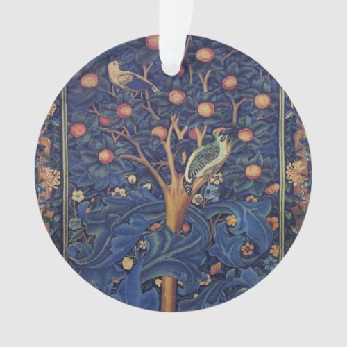William Morris Woodpecker Tapestry Birds Floral Ornament
