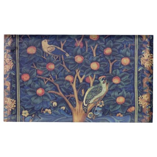 William Morris Woodpecker Tapestry Birds Floral Place Card Holder