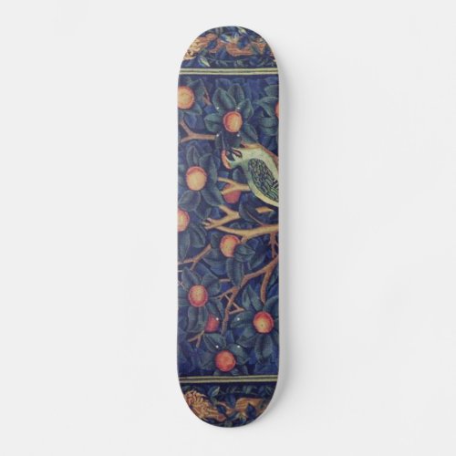 William Morris Woodpecker Tapestry Birds Floral Skateboard