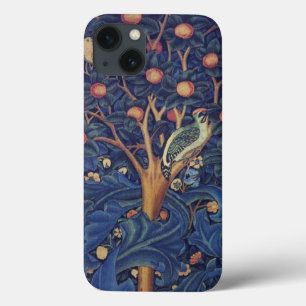 William Morris Woodpecker Tapestry Blue Design iPhone 13 Case