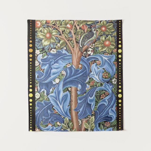 William Morris Woodpecker Tapestry Floral Vintage (Front)