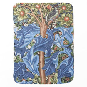 William Morris Woodpecker Tapestry Floral Vintage Baby Blanket