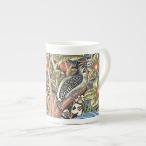 William Morris Woodpecker Tapestry Floral Vintage Bone China Mug