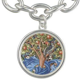 William Morris Woodpecker Tapestry Floral Vintage Bracelet