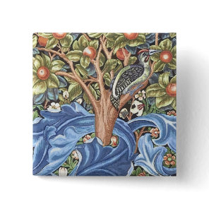William Morris Woodpecker Tapestry Floral Vintage Button