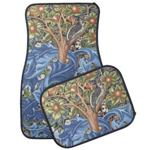 William Morris Woodpecker Tapestry Floral Vintage Car Floor Mat