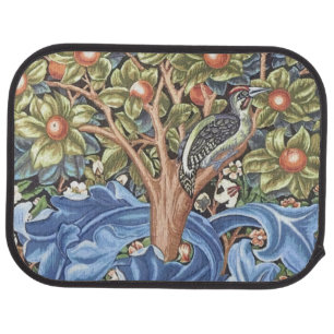 William Morris Woodpecker Tapestry Floral Vintage Car Floor Mat