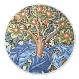 William Morris Woodpecker Tapestry Floral Vintage Ceramic Knob